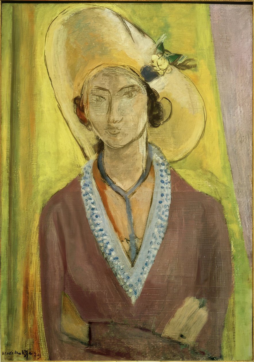 Mademoiselle L.L. Il cappello giallo da Henri Matisse