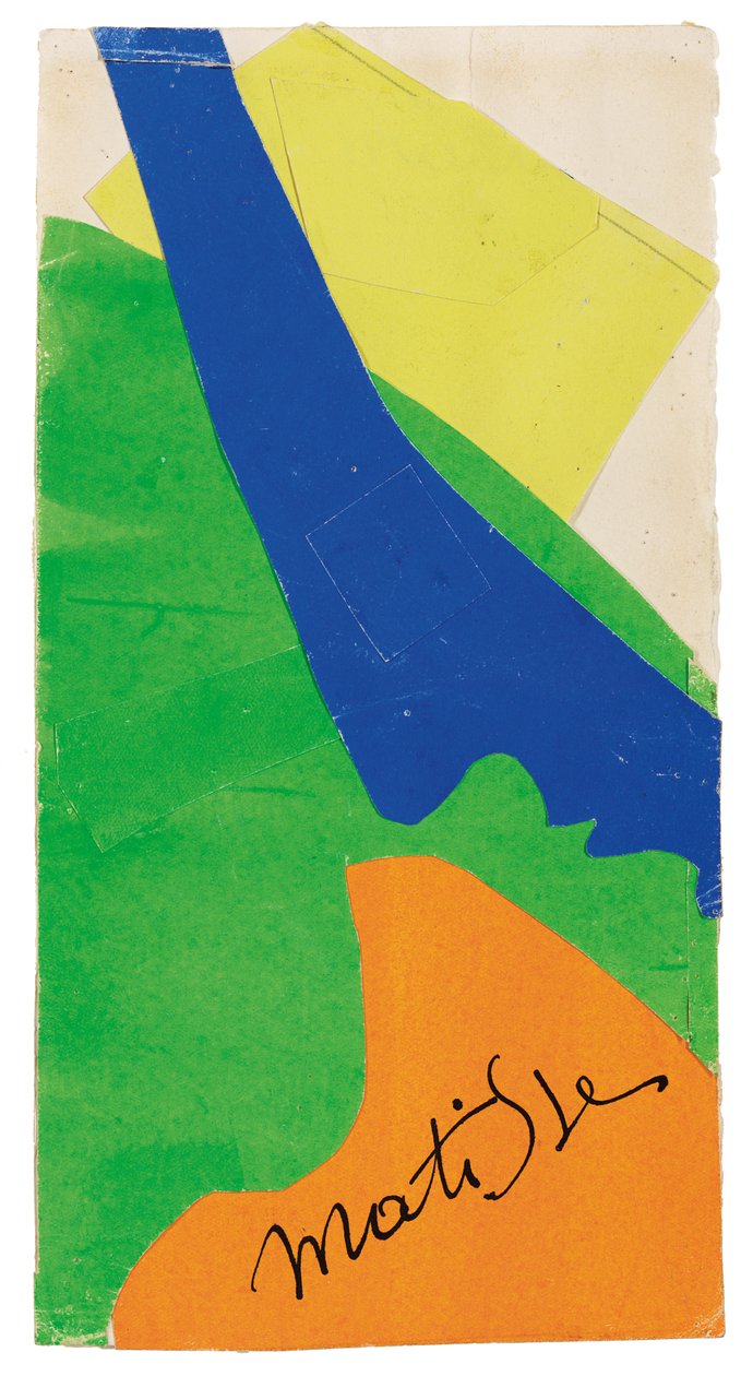 Maquette per la copertina del catalogo della mostra "Henri Matisse, Papiers decoupes". da Henri Matisse