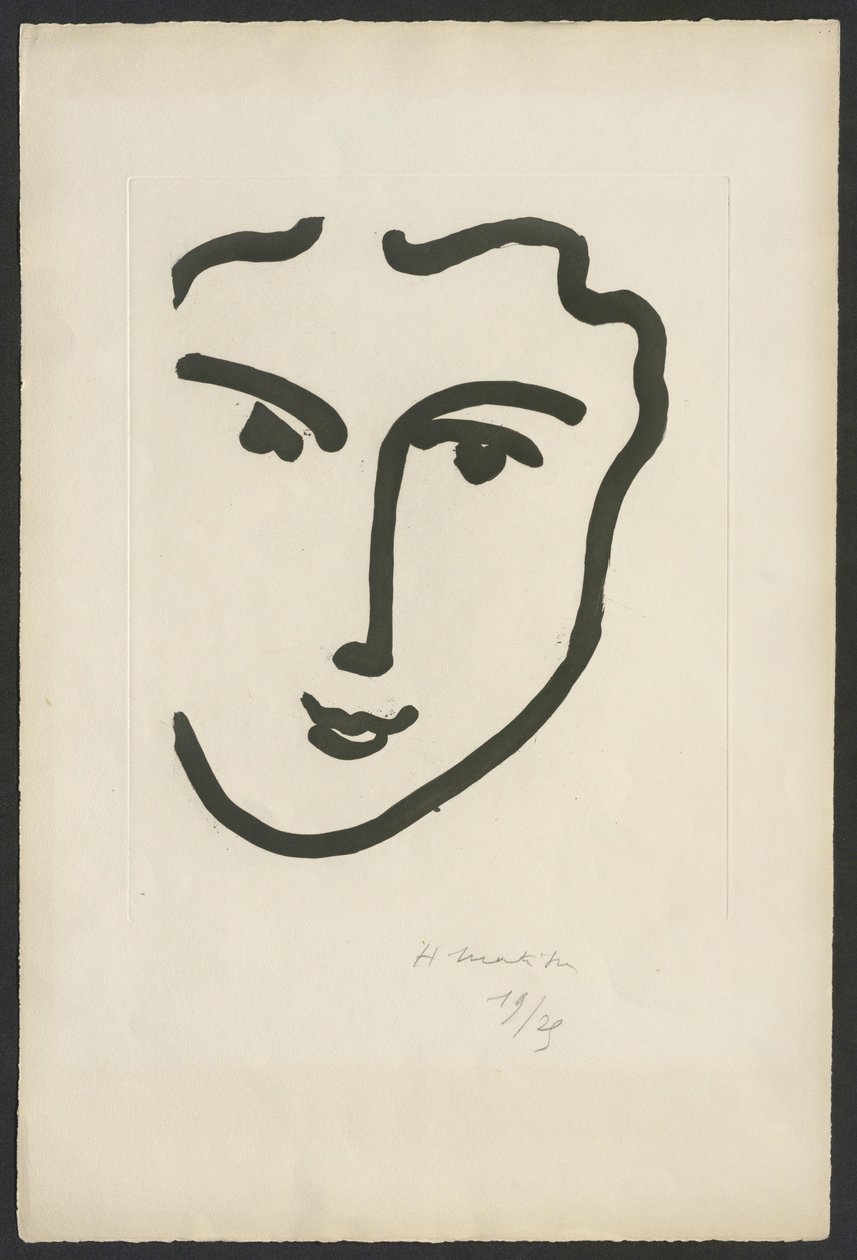 Nadia dal sorriso giocoso da Henri Matisse