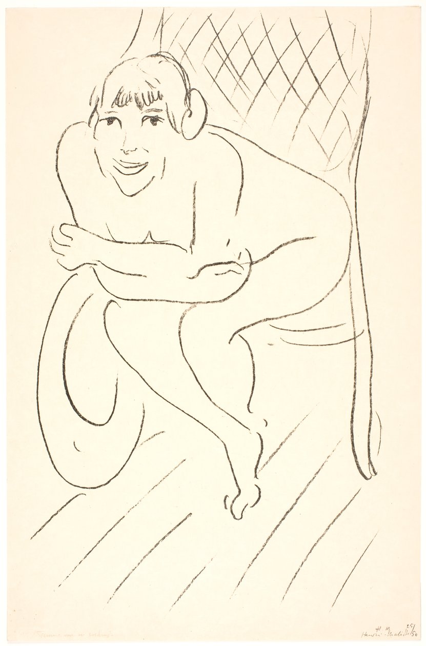 Donna nuda su una sedia a dondolo da Henri Matisse