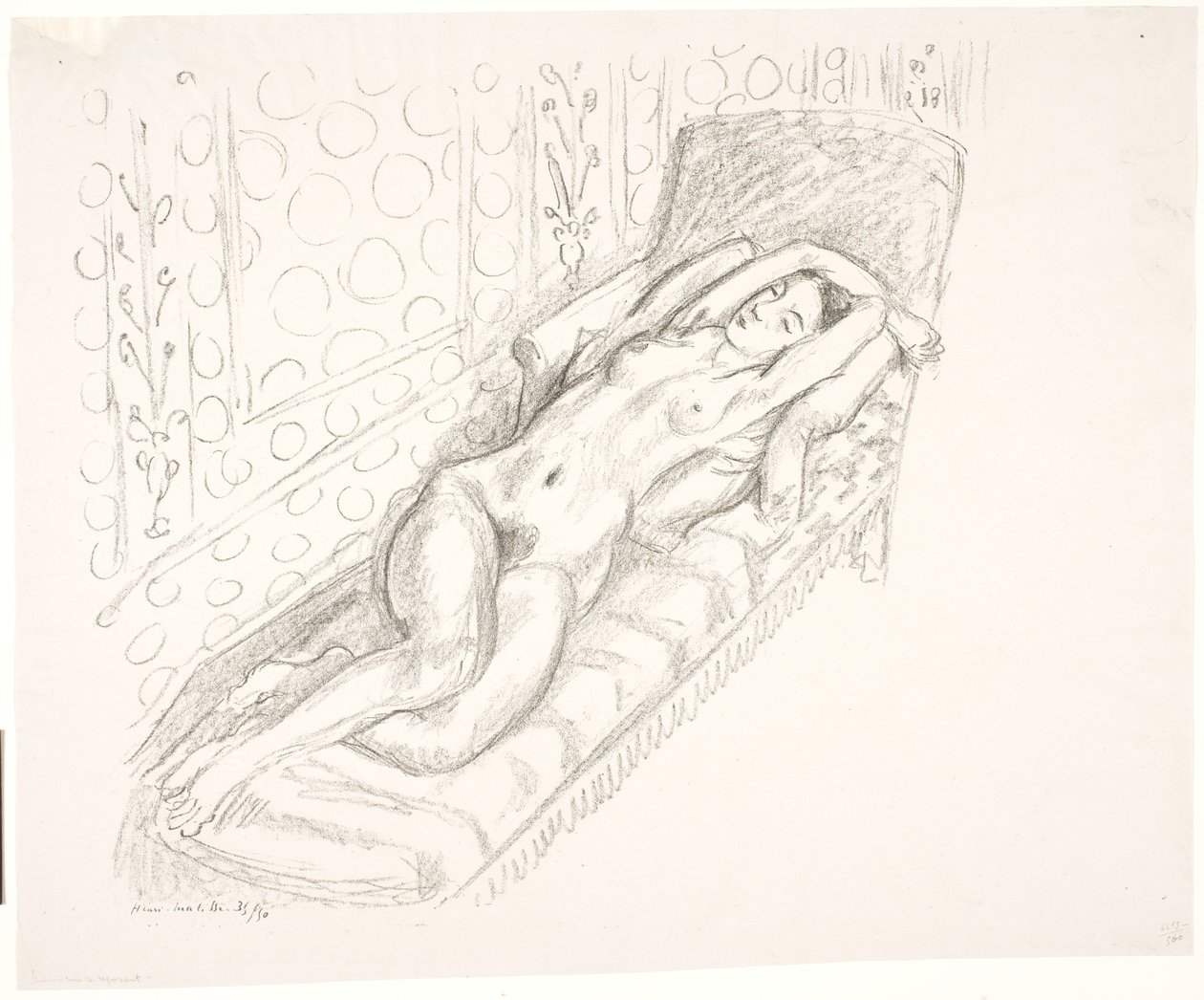 Donna nuda, sdraiata su una chaise longue da Henri Matisse