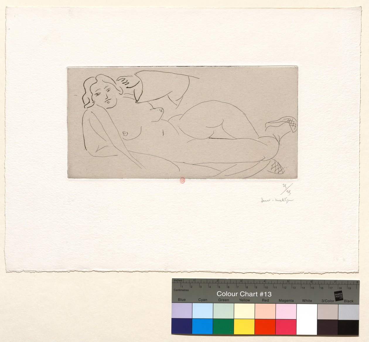 Nudo disteso con babbucce di paglia intrecciata da Henri Matisse