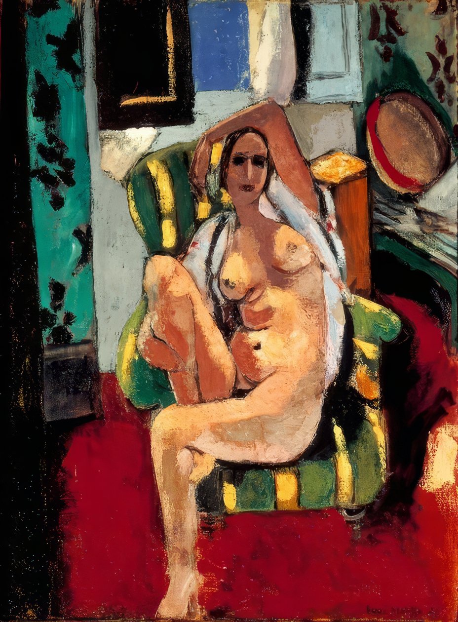 Nudo seduto con tamburello da Henri Matisse