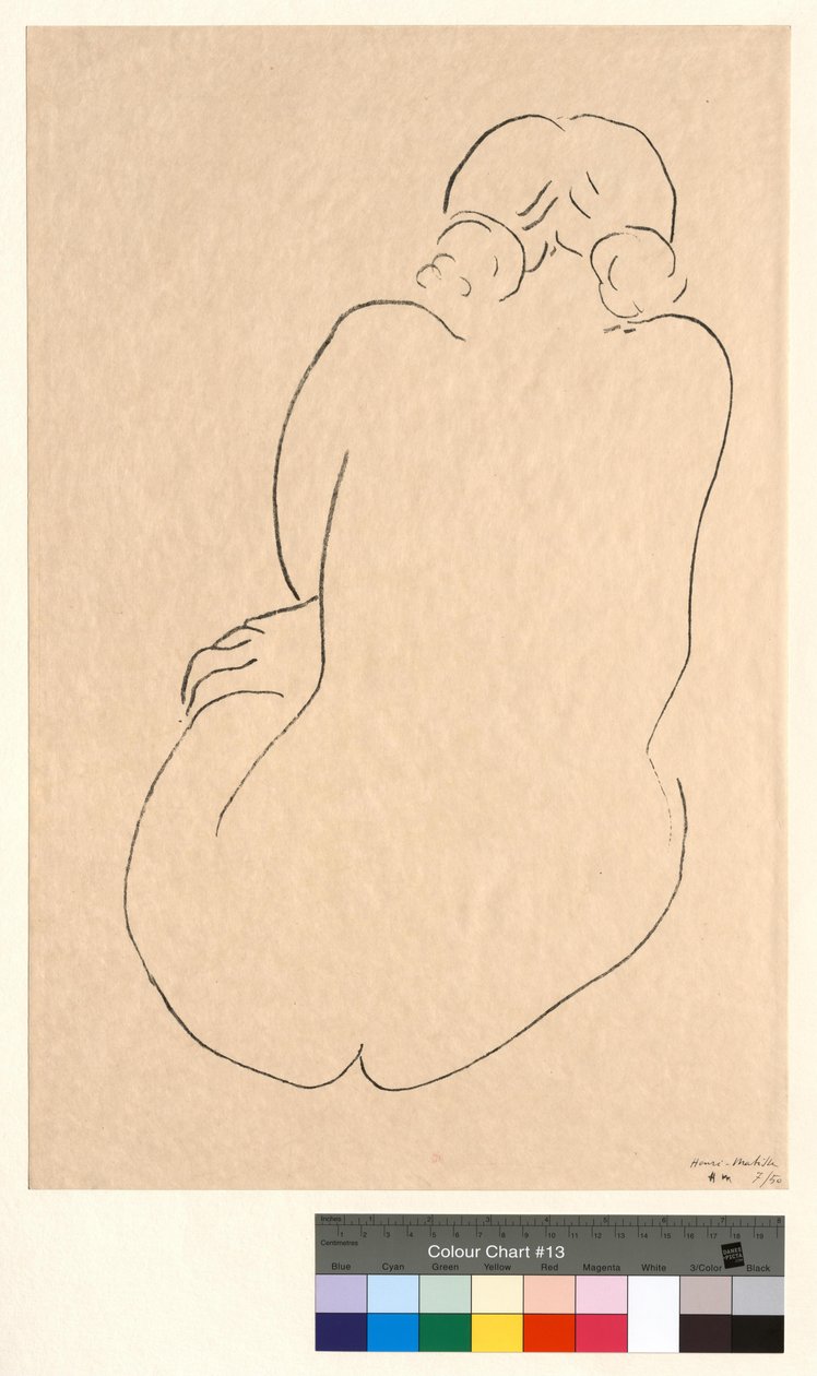 Nudo seduto, visto di spalle da Henri Matisse