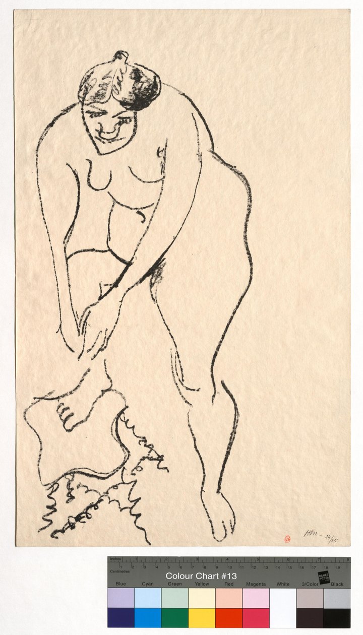 Nudo con il piede destro su uno sgabello da Henri Matisse