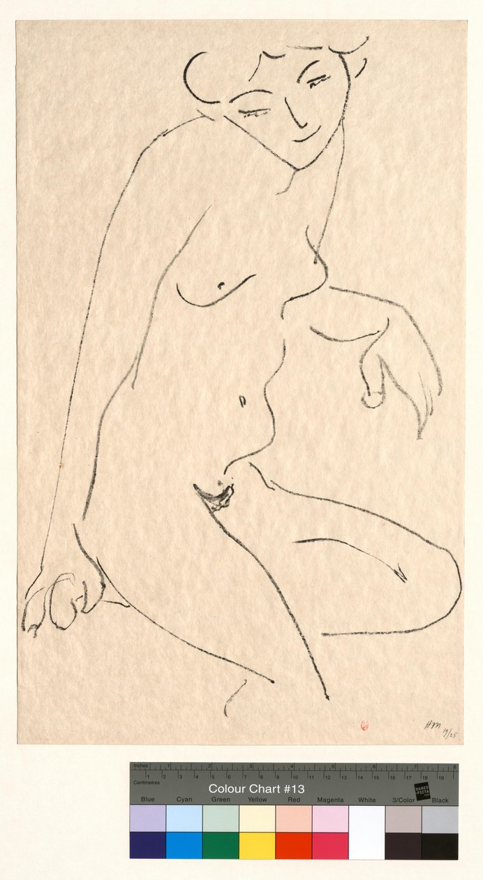 Nudo di tre quarti, con la testa inclinata da Henri Matisse
