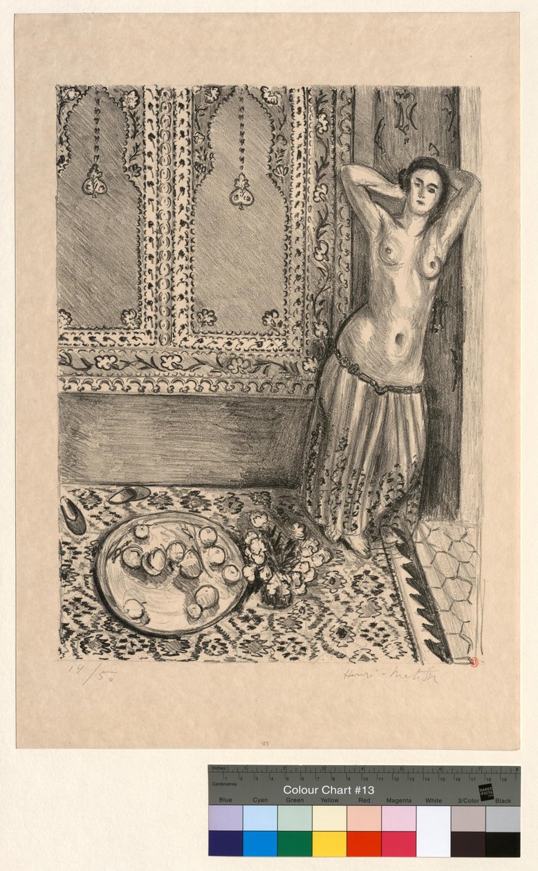 Odalisca in piedi con vassoio di frutta da Henri Matisse