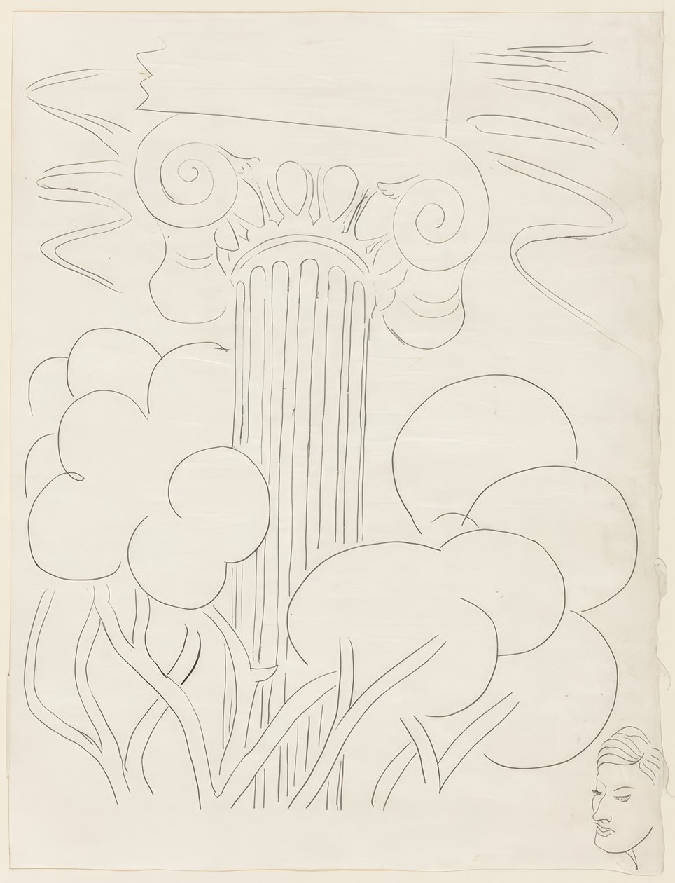 Diversi sonetti: "A la nue accablante...", tavola 29 da Poesies de Mallarmé da Henri Matisse