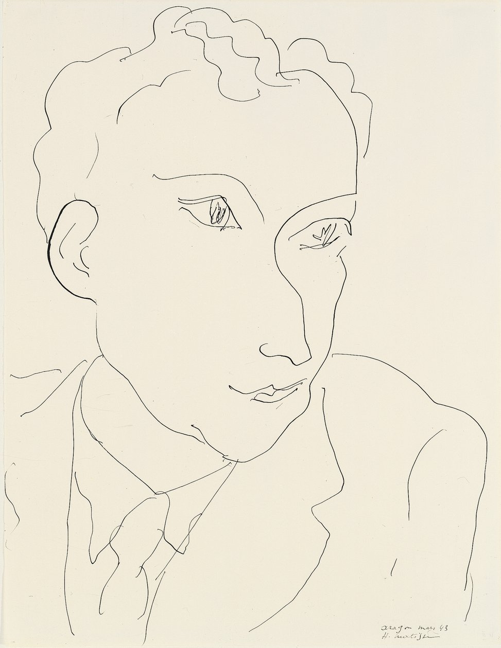 Ritratto di Louis Aragon da Henri Matisse
