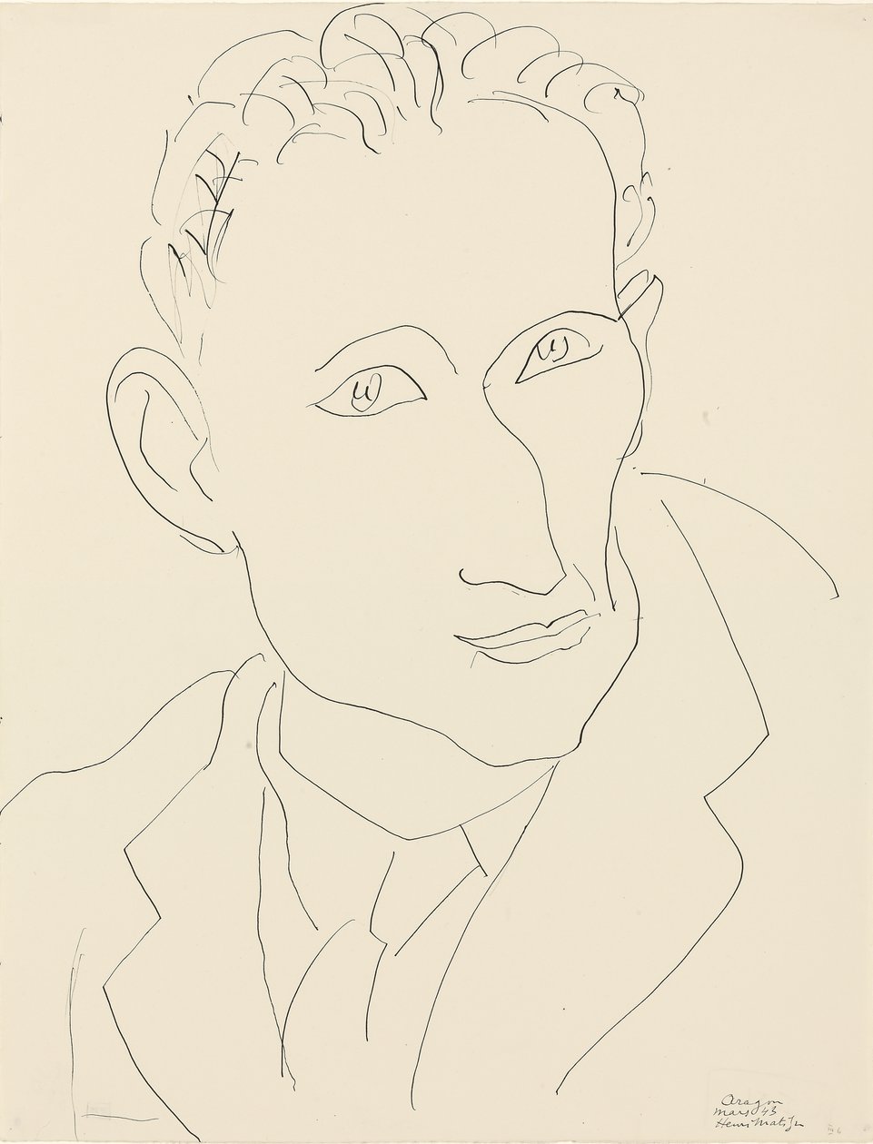Ritratto di Louis Aragon da Henri Matisse