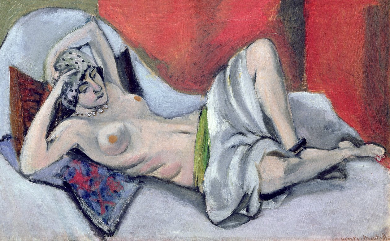 Nudo sdraiato con panneggio, 1923-24 circa (olio su tela) da Henri Matisse