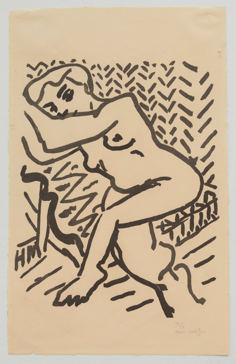 Nudo seduto [Piccola xilografia chiara] da Henri Matisse