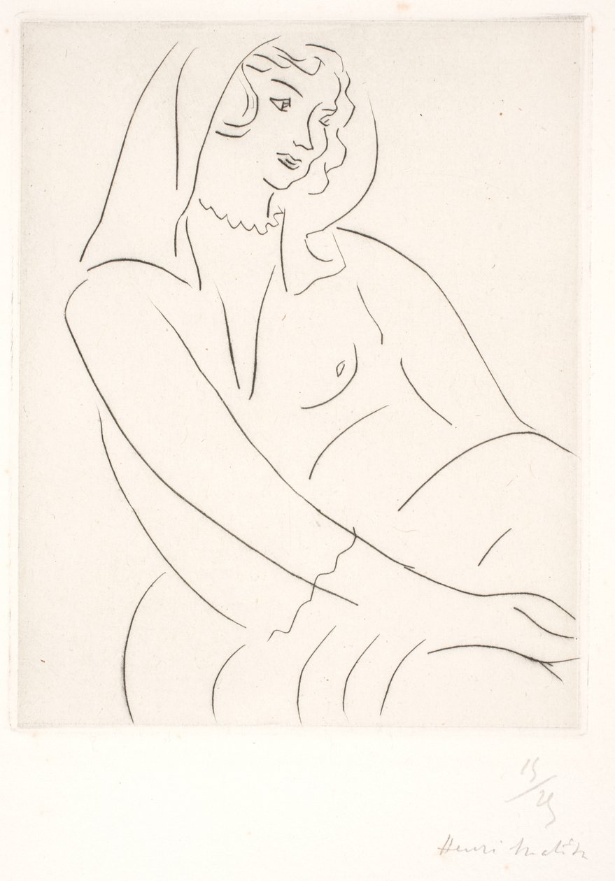Donna seduta con il velo da Henri Matisse