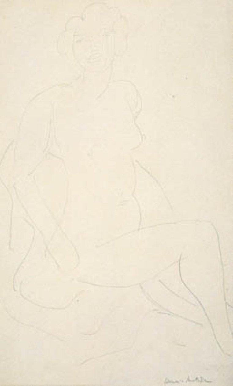 Modella seduta, rivolta a destra da Henri Matisse