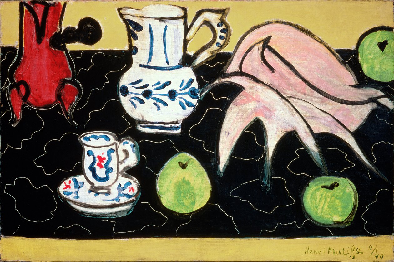 Natura morta con conchiglia su marmo nero da Henri Matisse