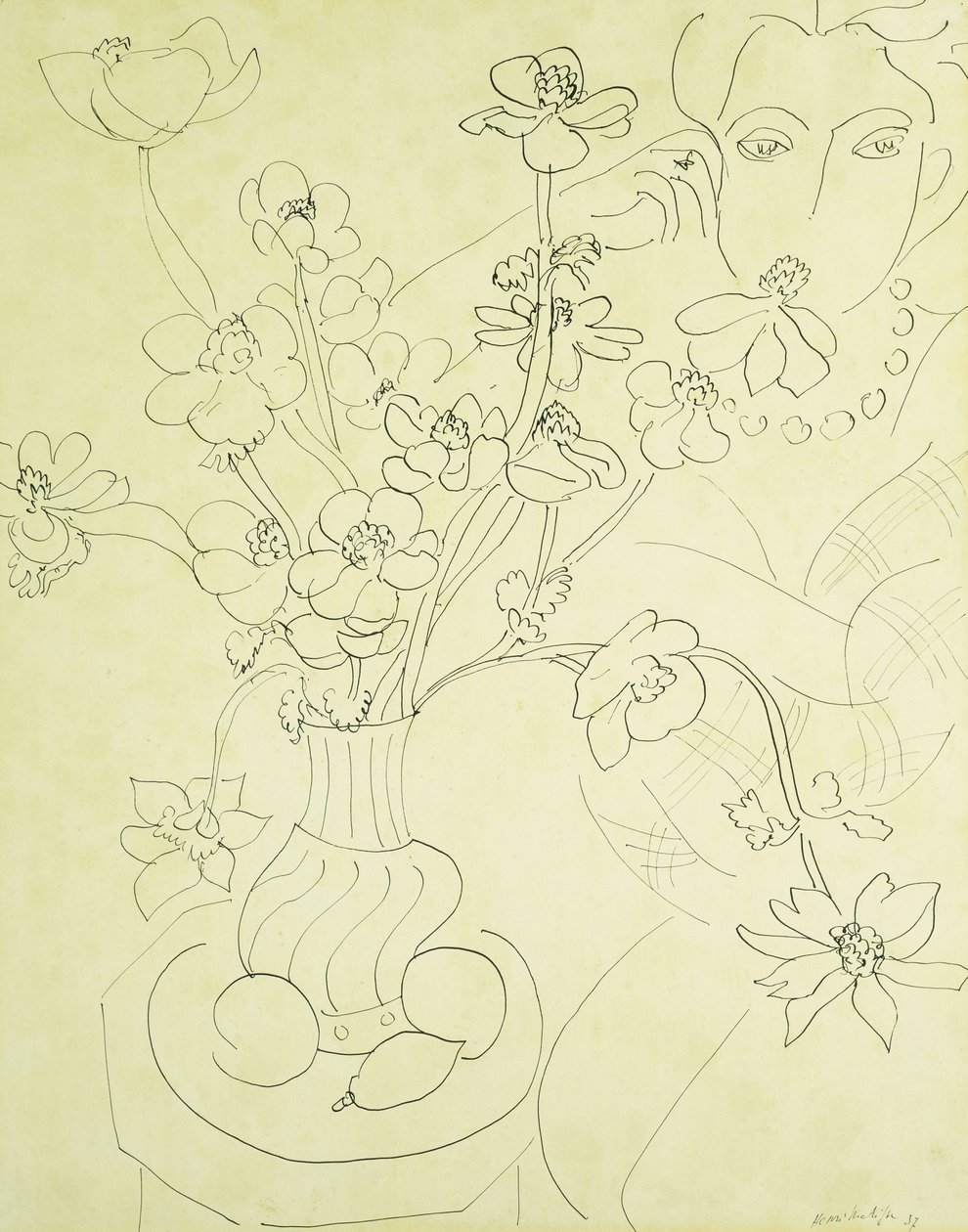 Studio per Anemoni e Donna, Armonia in blu da Henri Matisse
