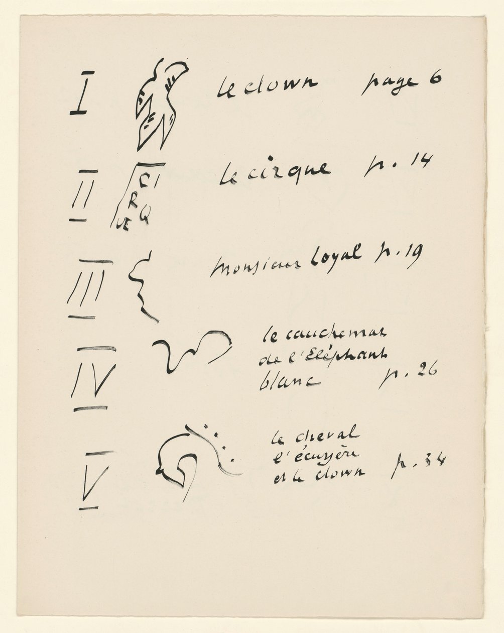 Tavola delle immagini 1. Da “Jazz”. P. 149 da Henri Matisse