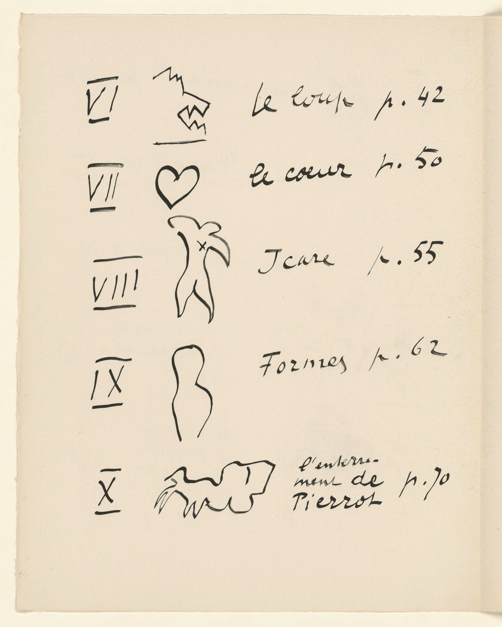 Tavola delle immagini 2. Da "Jazz". P. 150 da Henri Matisse