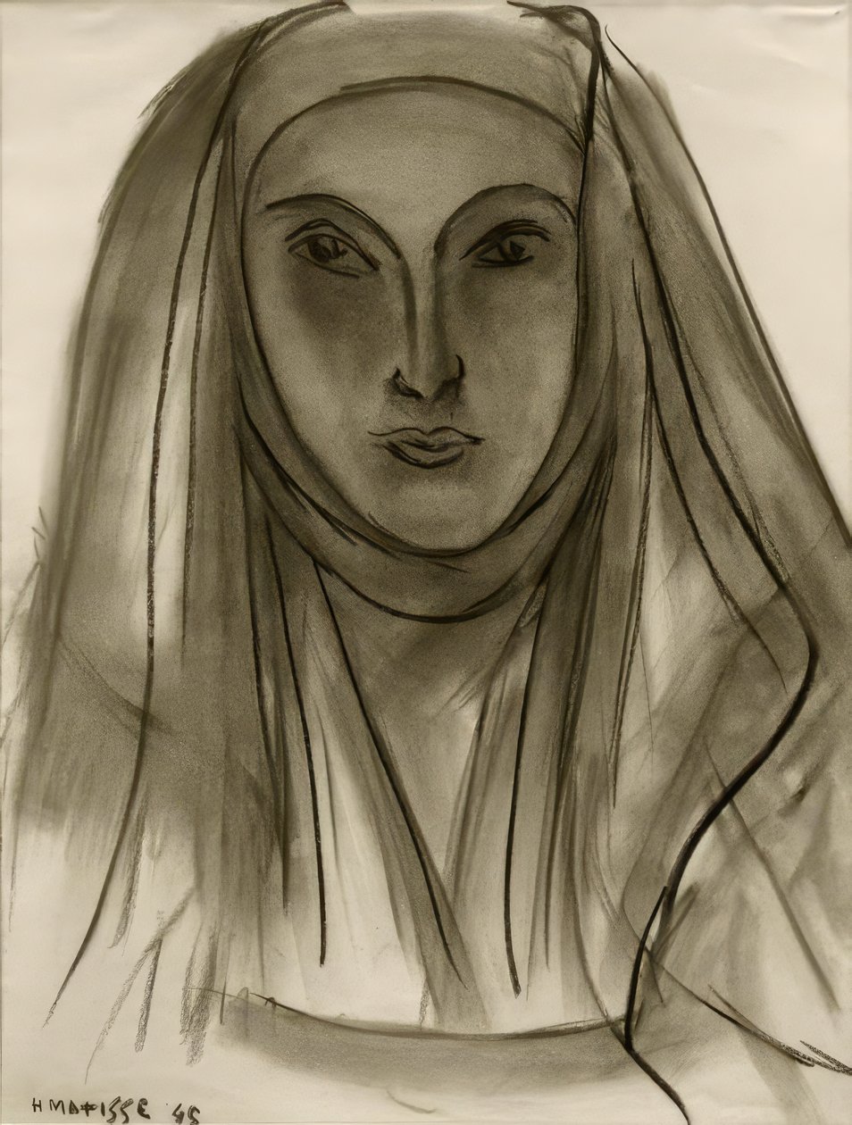 La monaca (Studio per le lettere portoghesi) da Henri Matisse