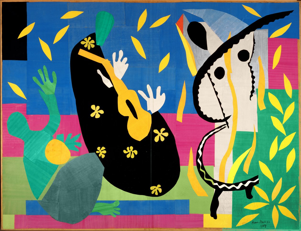 La tristezza del re. 1952 (gouache su carta, ritagliata, montata su tela) da Henri Matisse