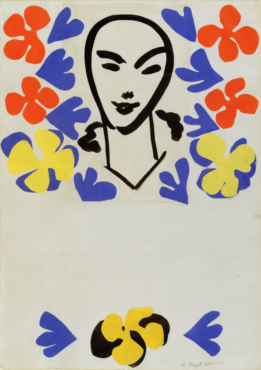 La scultura di Henri Matisse, design del manifesto (collage) da Henri Matisse