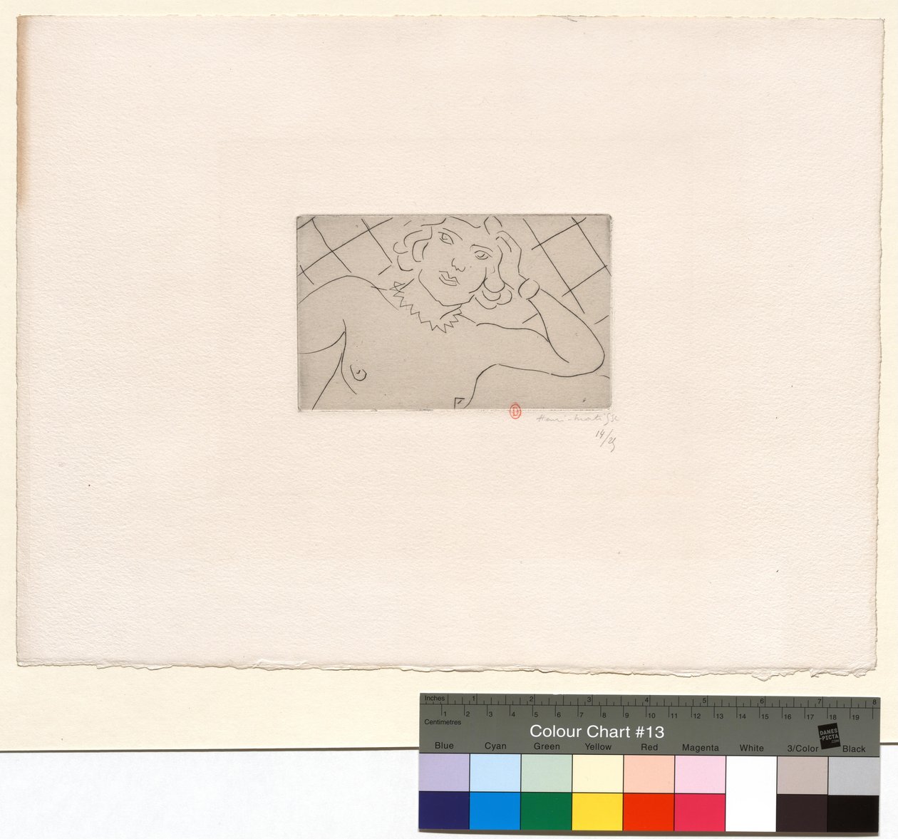Torso, fondo a rombi da Henri Matisse