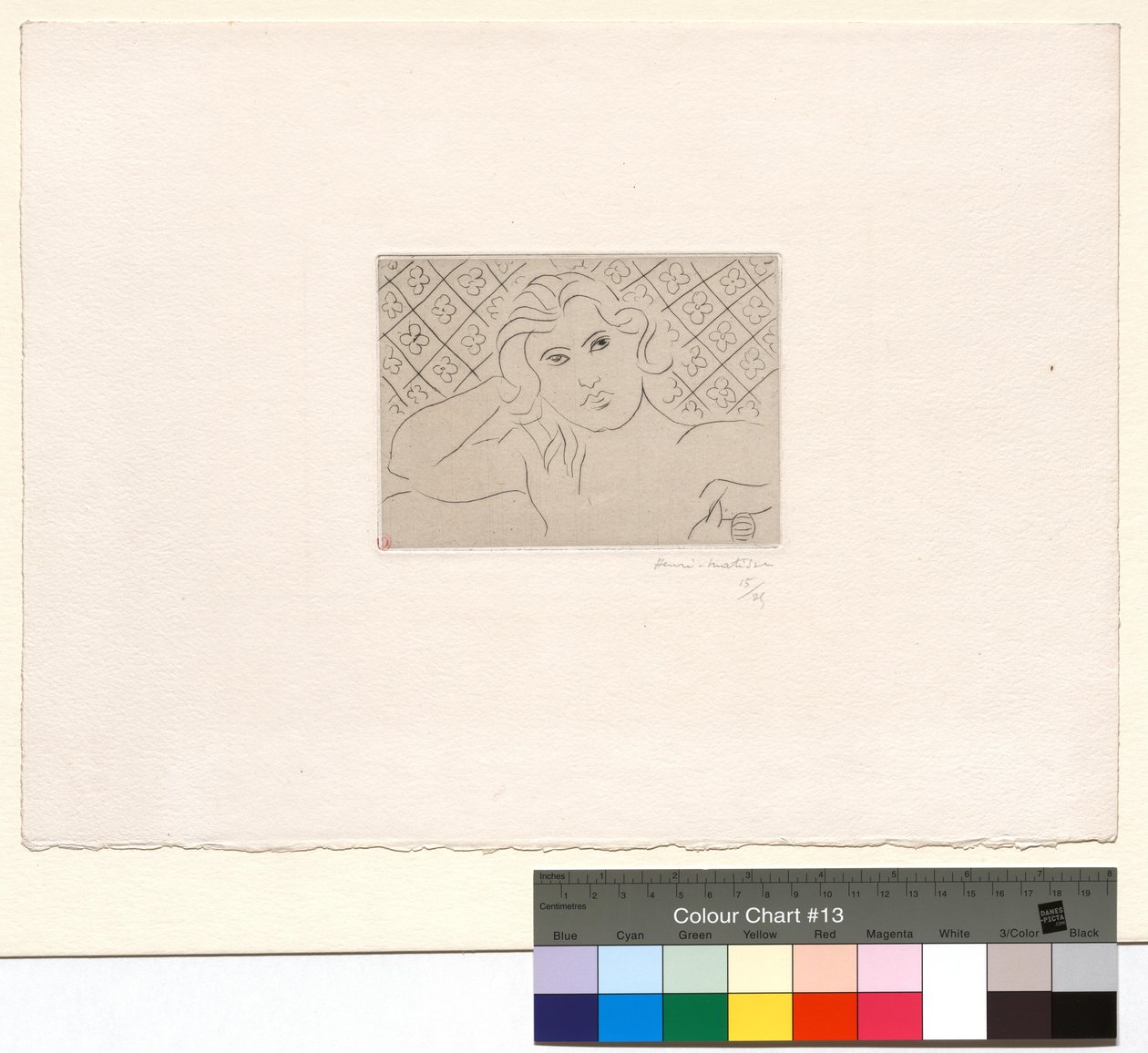 Torso, fondo a fiori da Henri Matisse