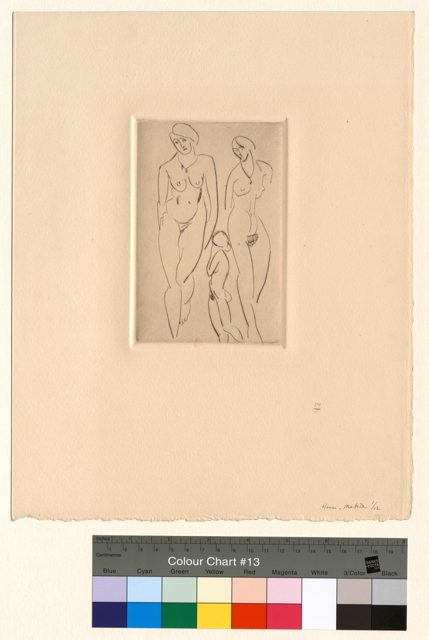 Tre figure - Studi accademici da Henri Matisse