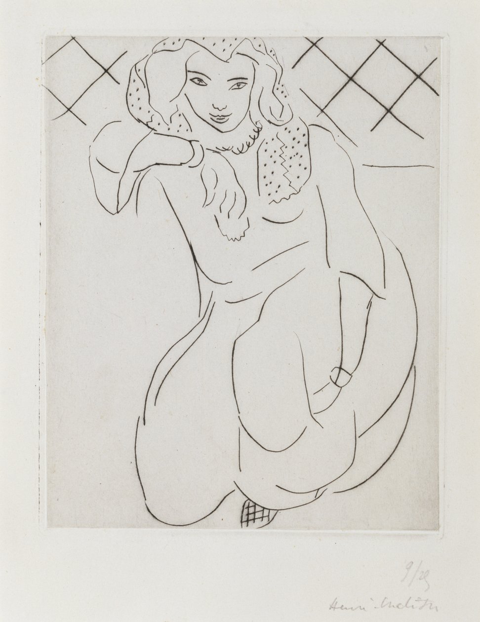 Donna orientale velata inginocchiata da Henri Matisse