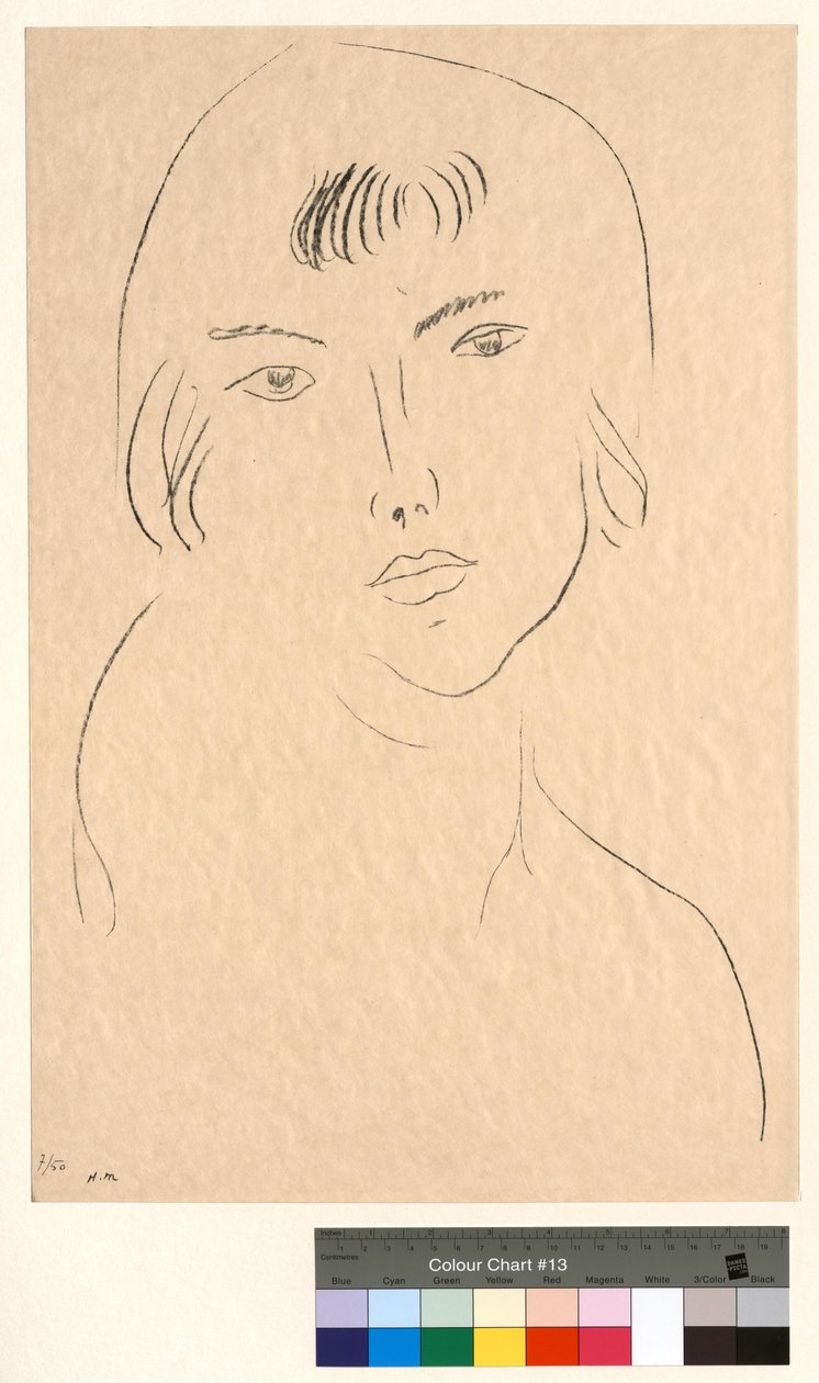 Viso con la frangia da Henri Matisse