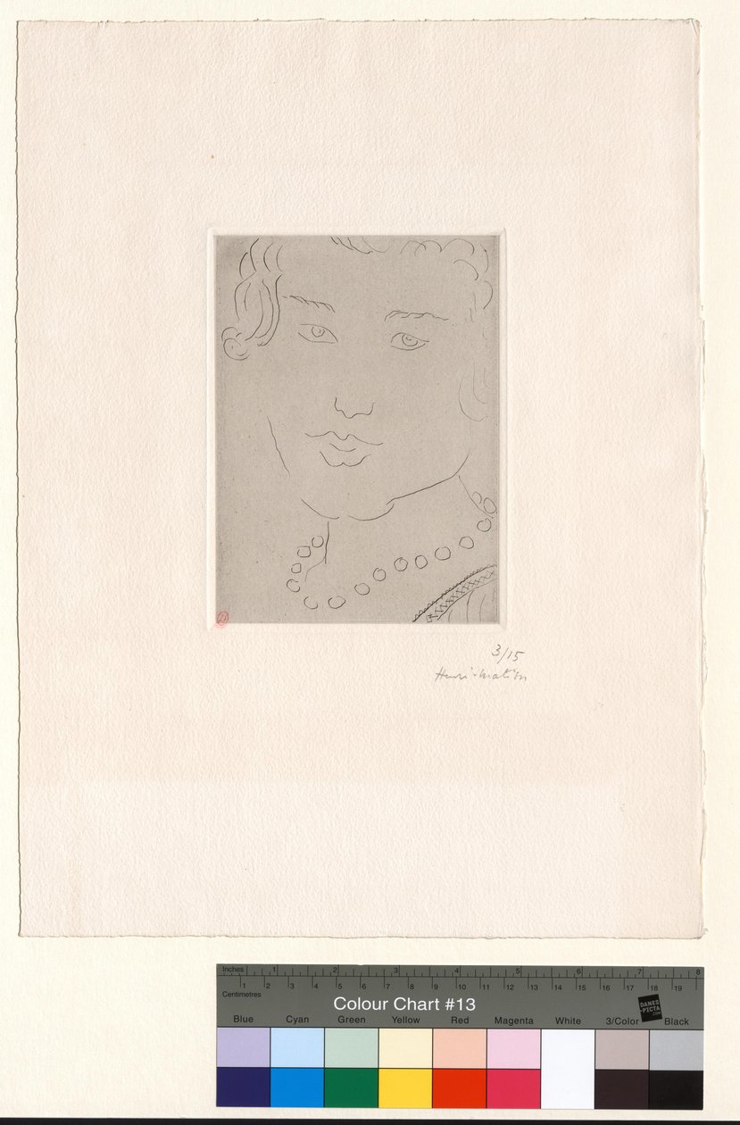 Volto con collana di perle da Henri Matisse