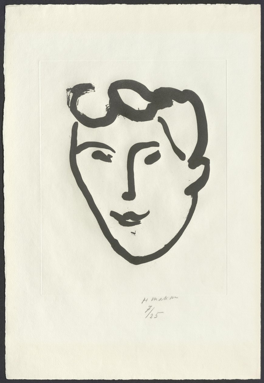 Volto di donna [Maschera con rotoli] da Henri Matisse