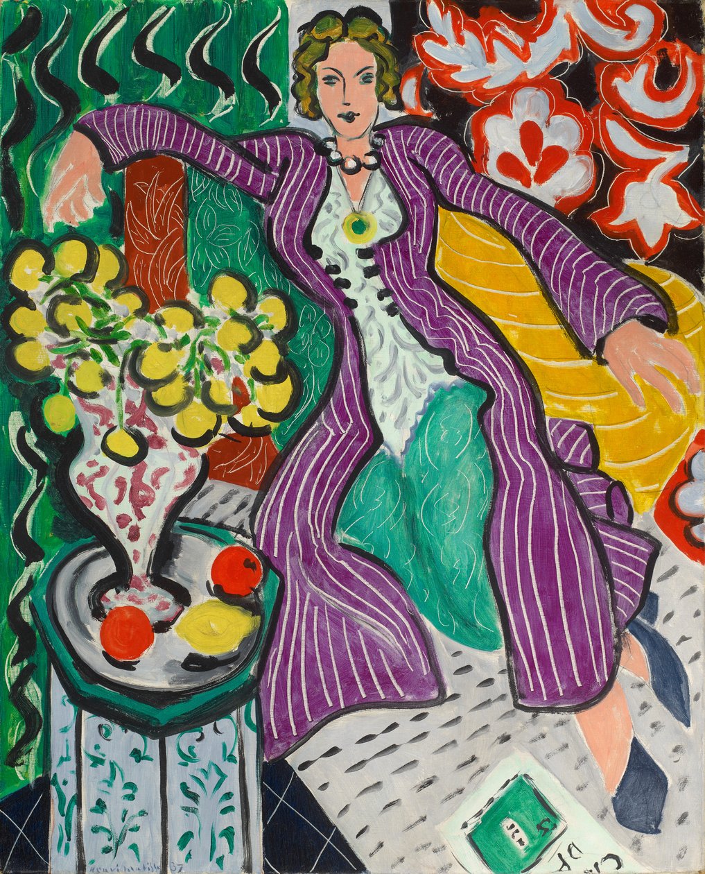 Donna con cappotto viola da Henri Matisse