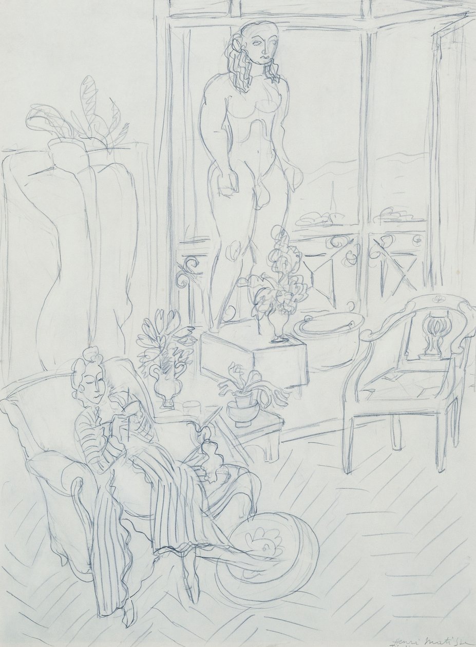 Donna in un interno; Hotel Regina, Cimiez, Nizza da Henri Matisse