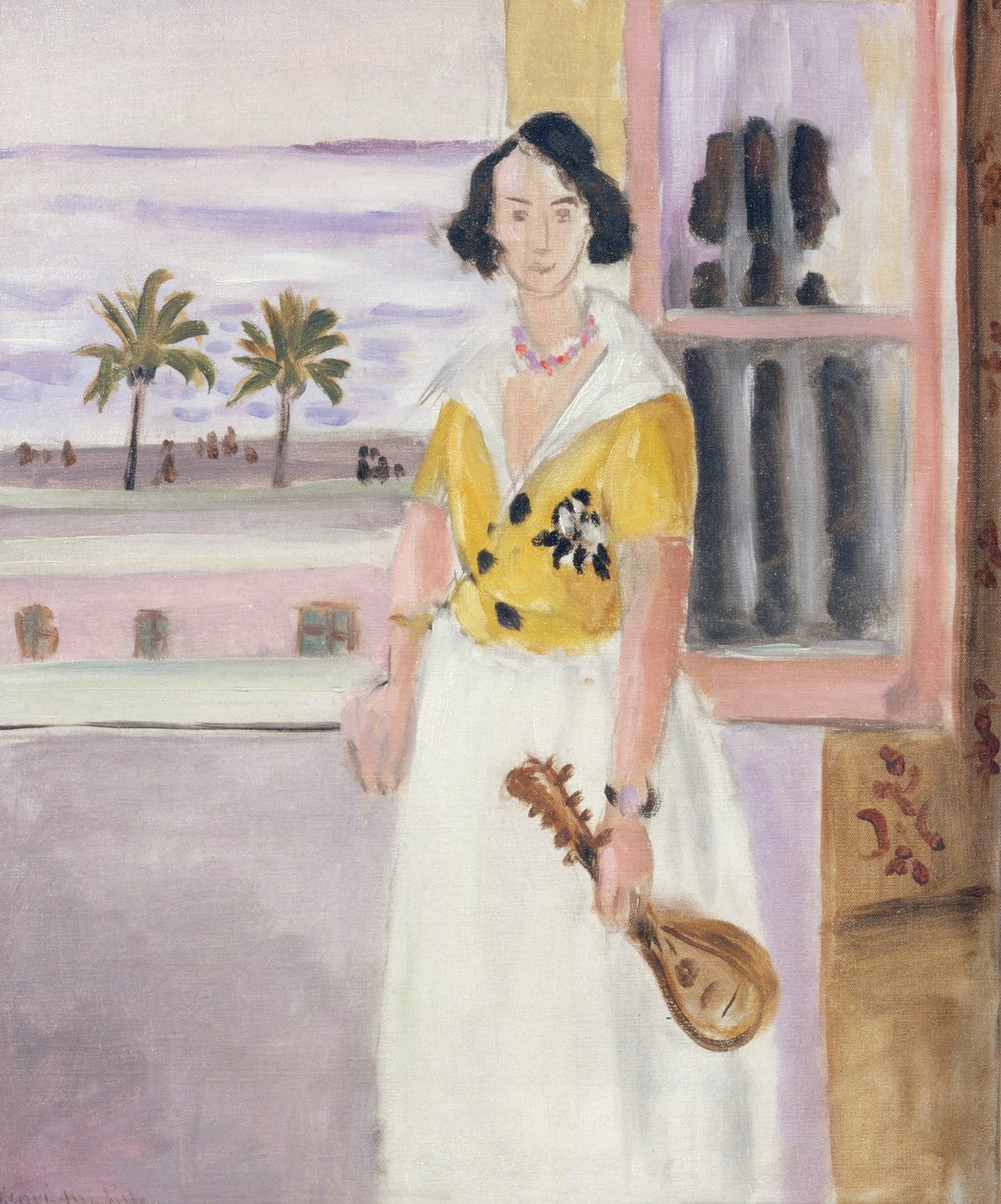 Donna con mandolino, 1921-22 circa (olio su tela) da Henri Matisse