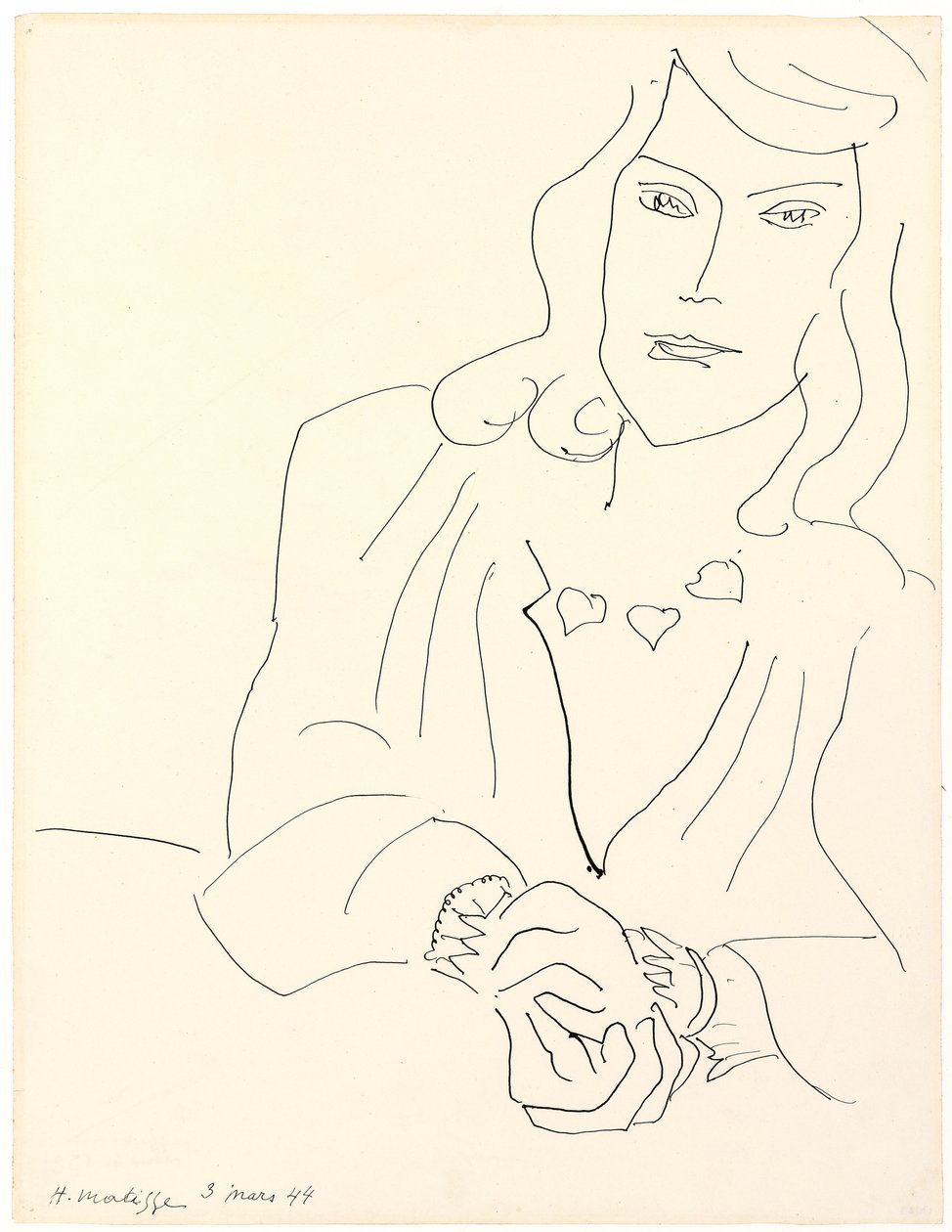 Testa di donna con collana da Henri Matisse