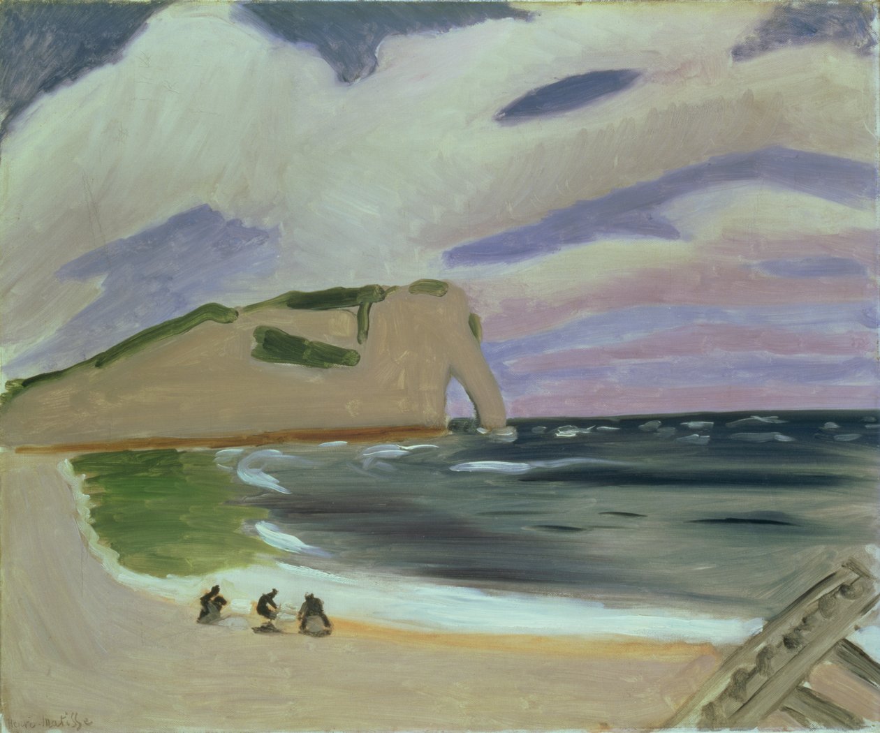 Donne sulla spiaggia, Etretat da Henri Matisse