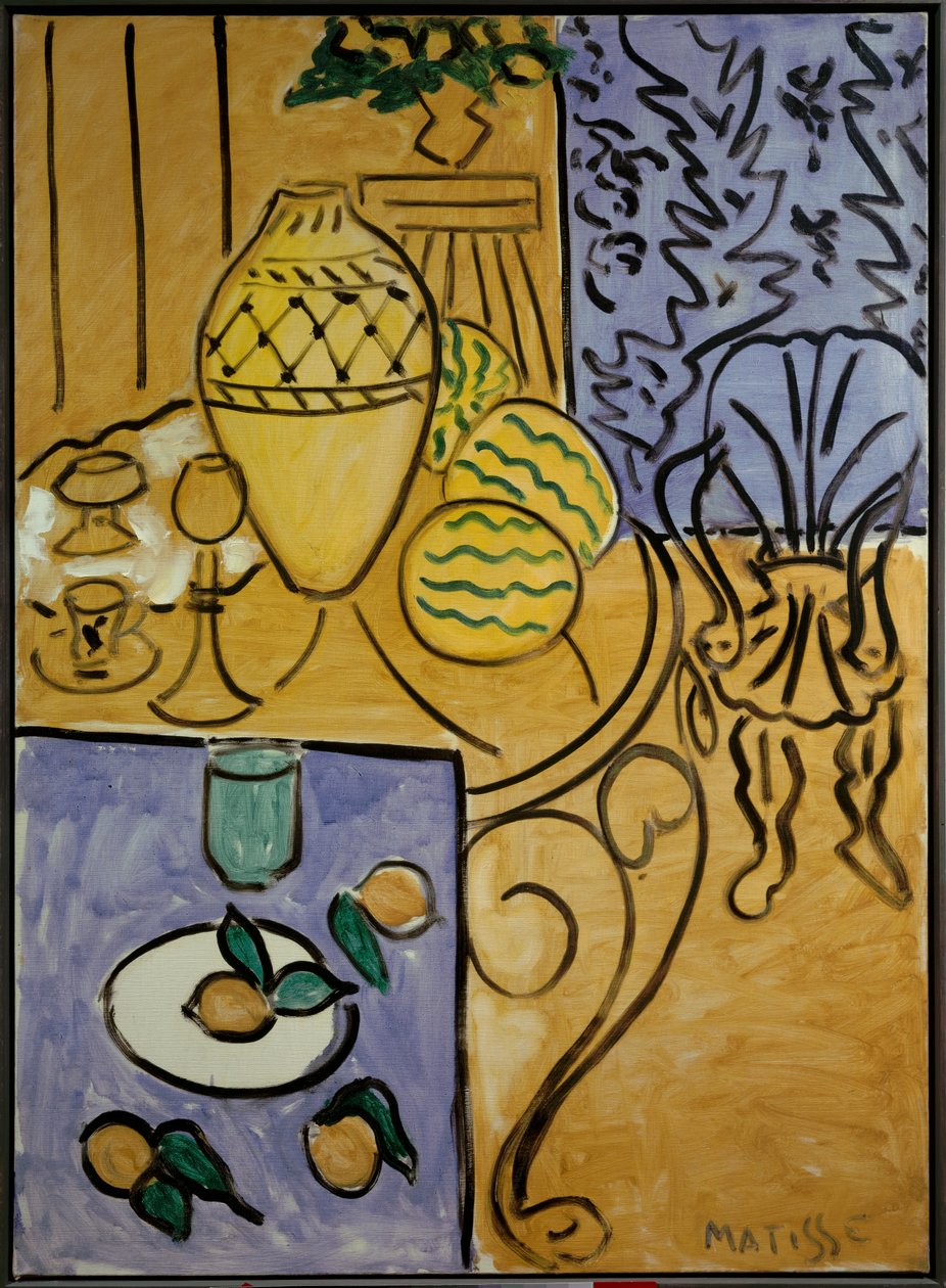 Interno giallo e blu 1946 (olio su tela) da Henri Matisse