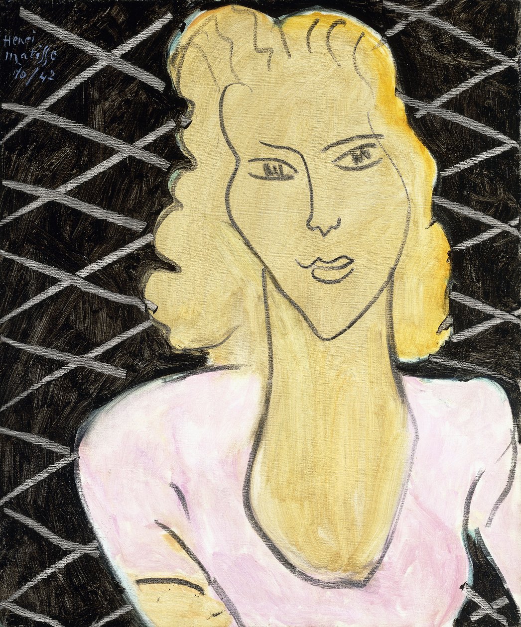 Giovane ragazza in abito rosa da Henri Matisse
