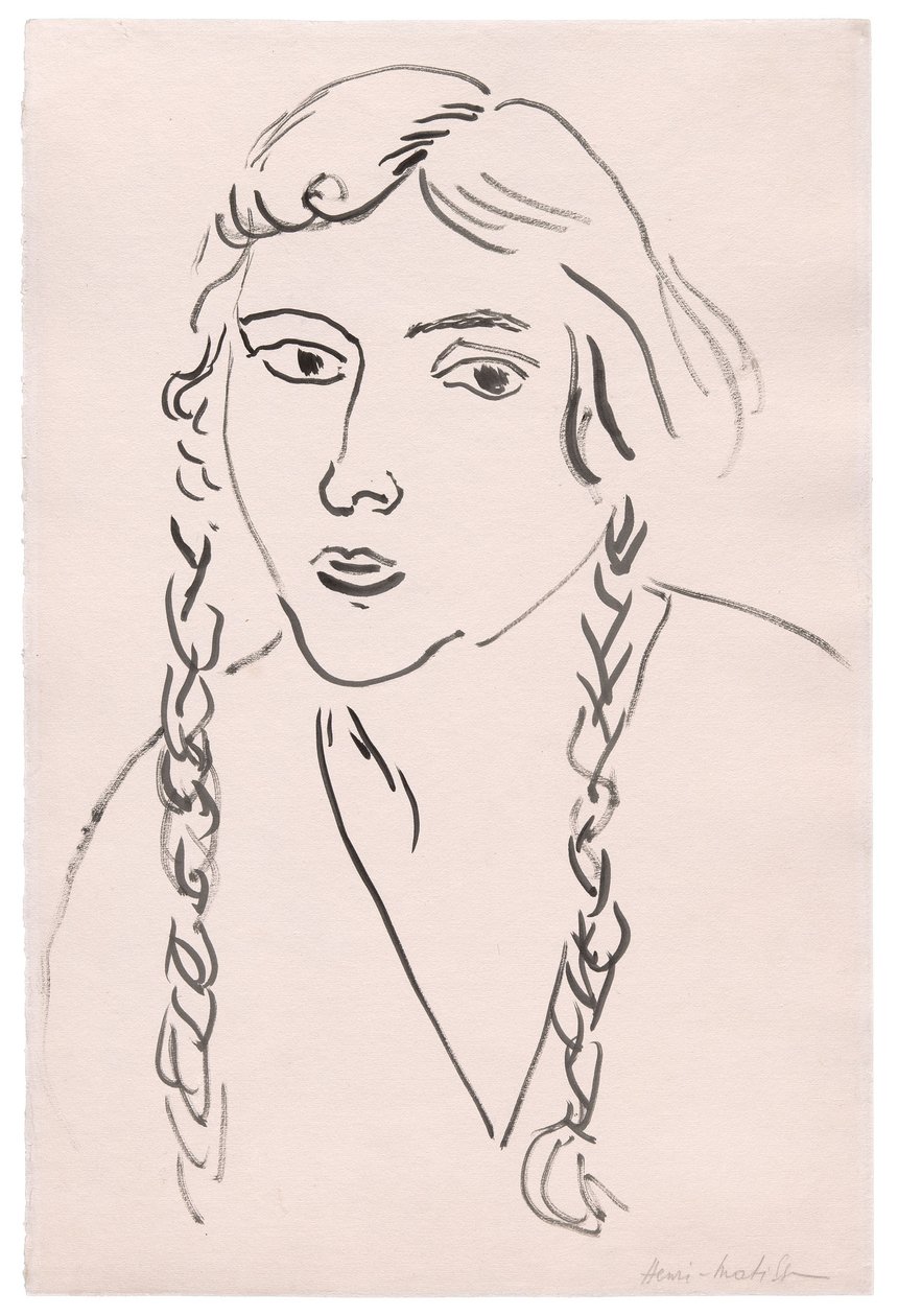 Ragazzina con le trecce da Henri Matisse