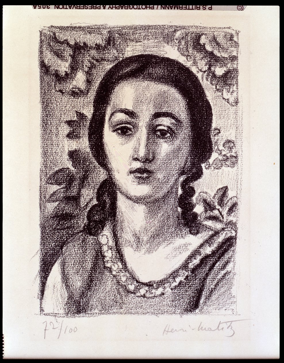 Giovane ragazza con riccioli castani da Henri Matisse