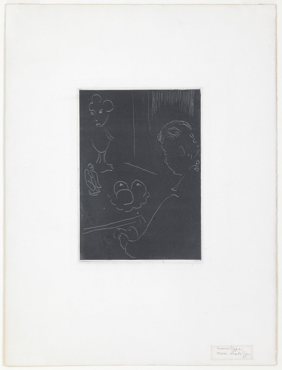 Giovane donna in un interno con frutta e sculture da Henri Matisse