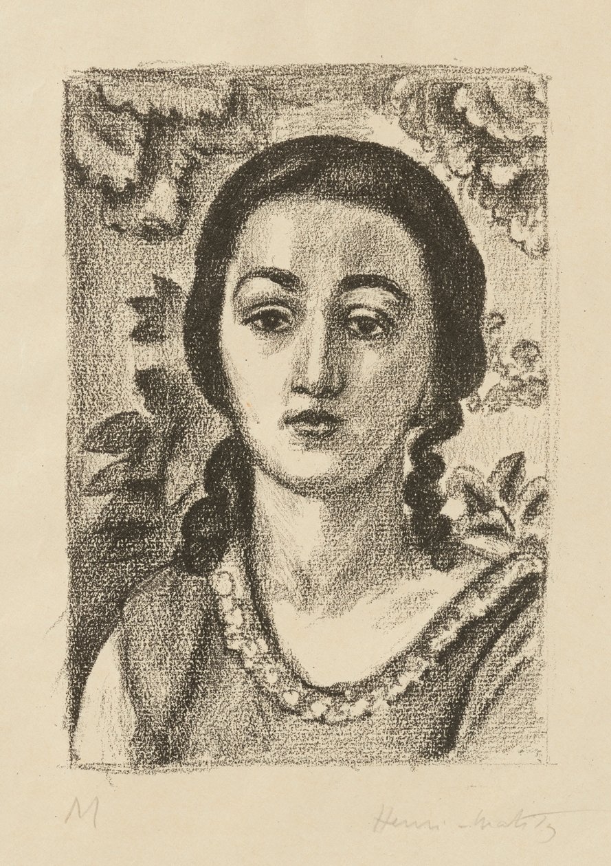 Giovane donna con riccioli castani da Henri Matisse
