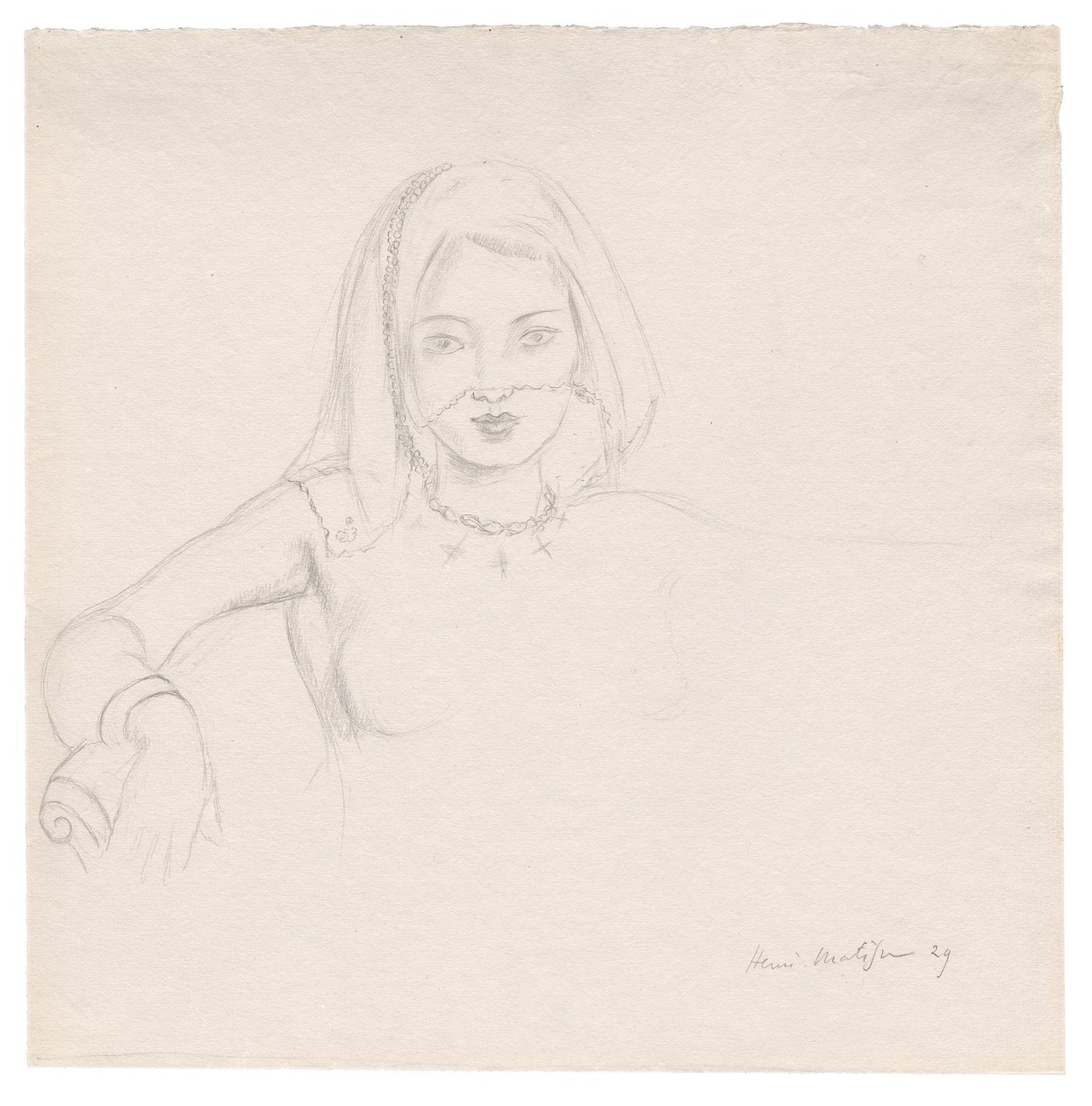 Giovane donna con il velo da Henri Matisse