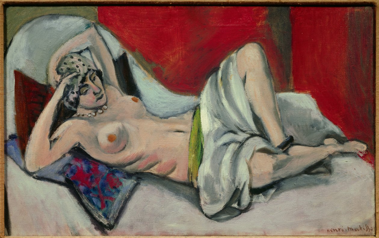 nu drape etendu 1923 (olio su tela) da Henri Matisse