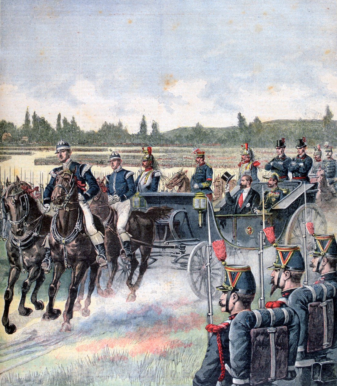 Arrivo del presidente della repubblica, parata militare, 14 luglio 1891 da Henri Meyer