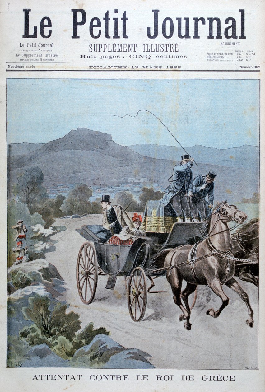 Tentato attacco al re di Grecia, 1898 da Henri Meyer