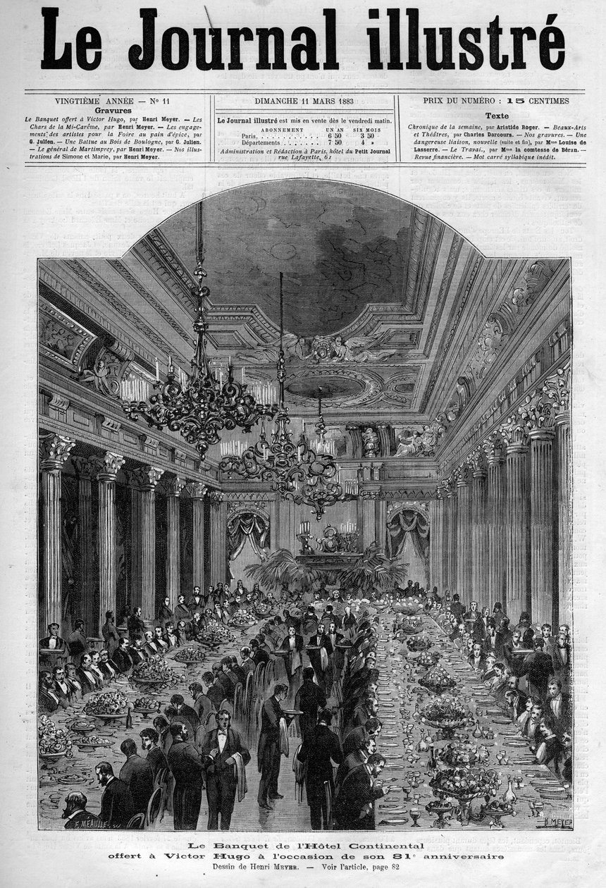 Banchetto offerto a Victor Hugo all