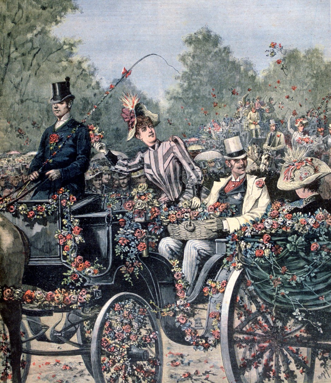 Parata della Battaglia dei Fiori, 1891 da Henri Meyer