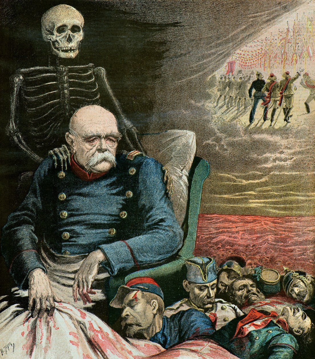 Ritratto caricaturale di Otto Von Bismarck da Henri Meyer